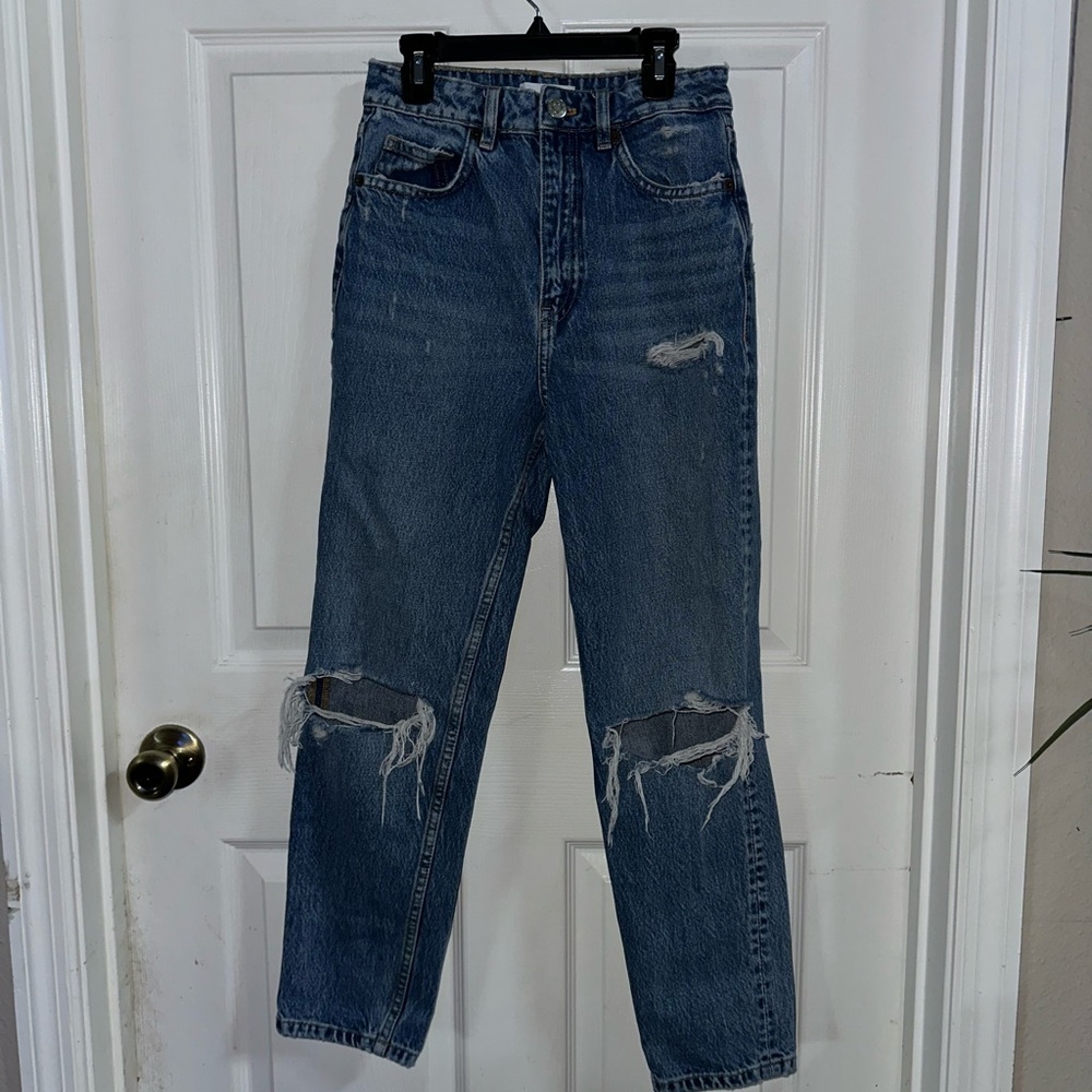 Zara Distressed Jeans Size 2 - Picture 1 of 3